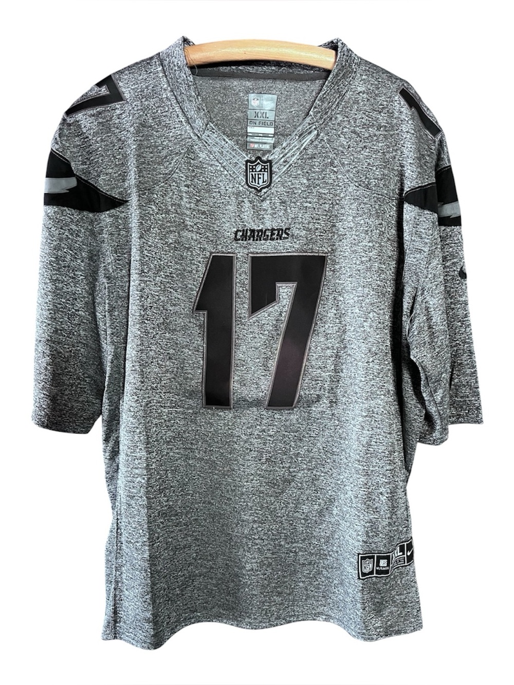 Chargers #17 Philip Rivers Football Jersey Gridiron Gray NFL Limited Nike Sz 2XL